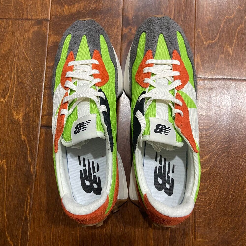 New Balance 327 NIB Fluorescent Green 2020 MS327SFA Sneakers Men's Size 10.5 - Picture 5 of 9